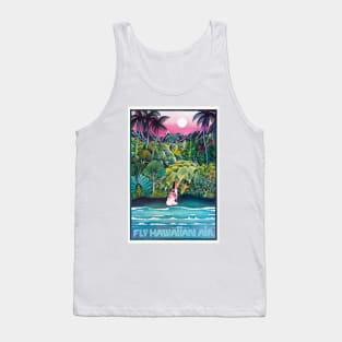 Fly Hawaiian Air Hawaii Vintage Poster Tank Top